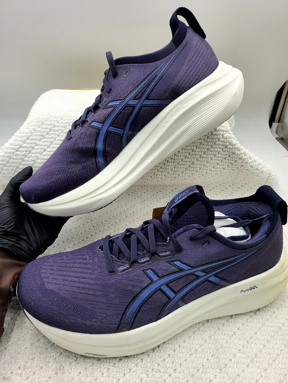 ASICS Men's Purple and Blue Athletic Running Shoes